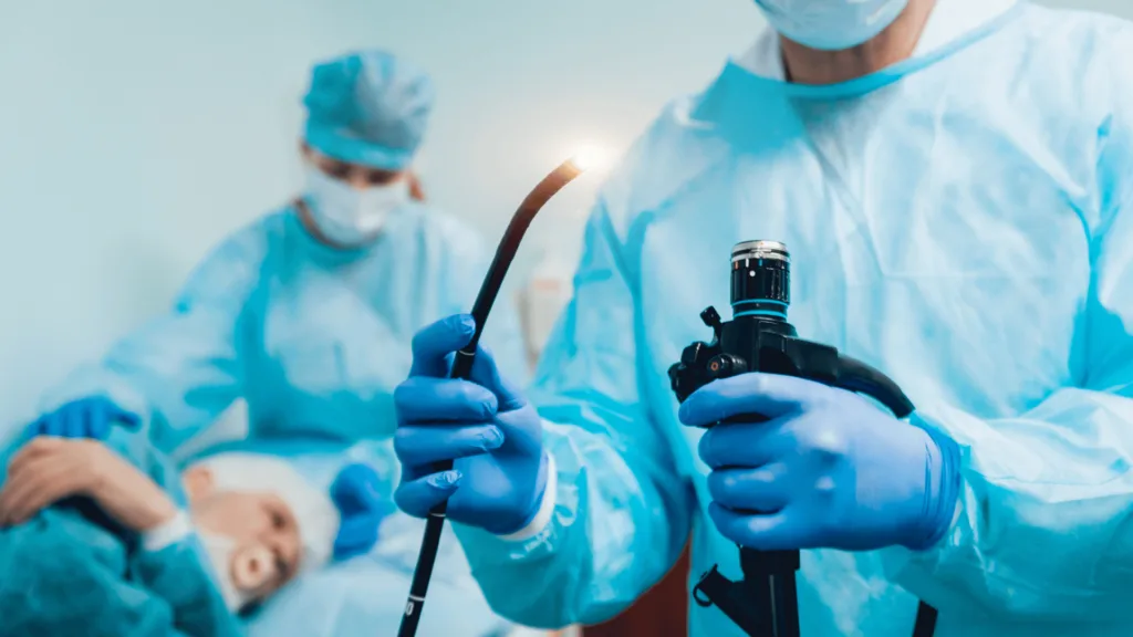 For å diagnostisere cøliaki tar man ofte en gastroskopi